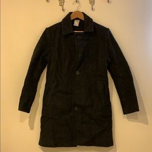 American apparel unisex longline wool blend coat